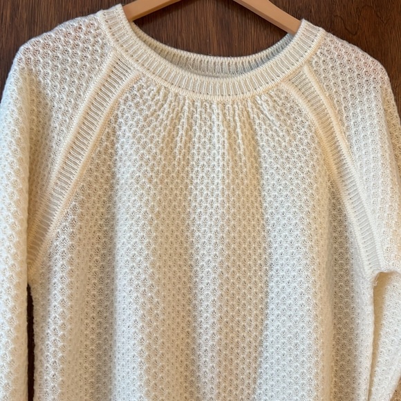VINTAGE Cream Knit Pullover Sweater Dayne Taylor - L - Granny Sweater - Picture 2 of 9